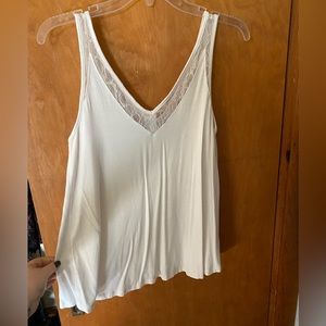 Soft white lace inlet tank